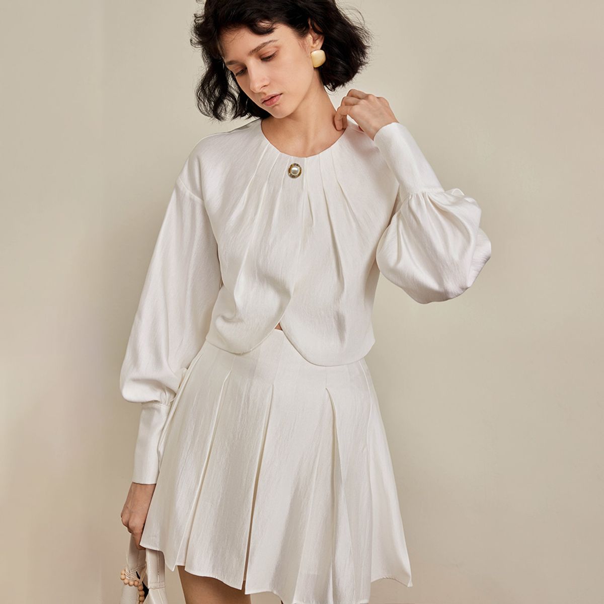 와이와이아이엠(YYIAM) YY_Pleated french short skirt