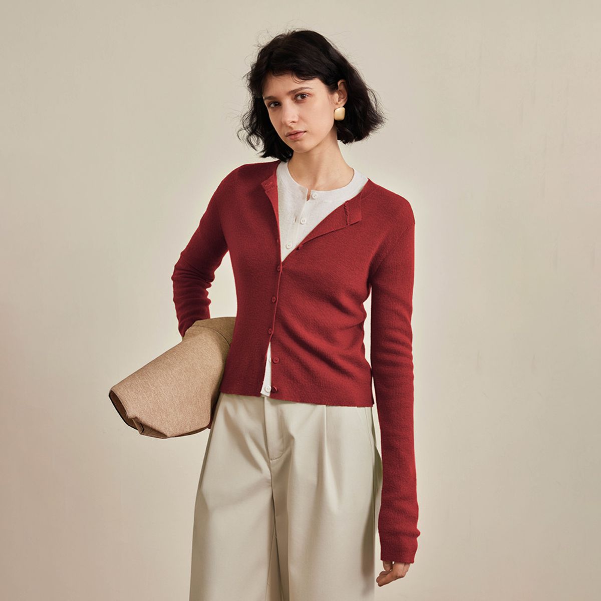 와이와이아이엠(YYIAM) YY_Crew neck long thin cardigan_3color