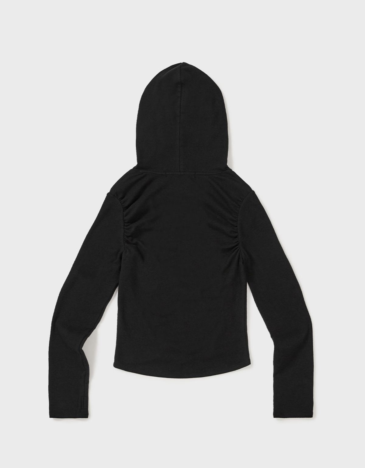 엠엠더블유(MMW) [MMW] SHIRRING LINE HOOD LSV-T (BLACK)
