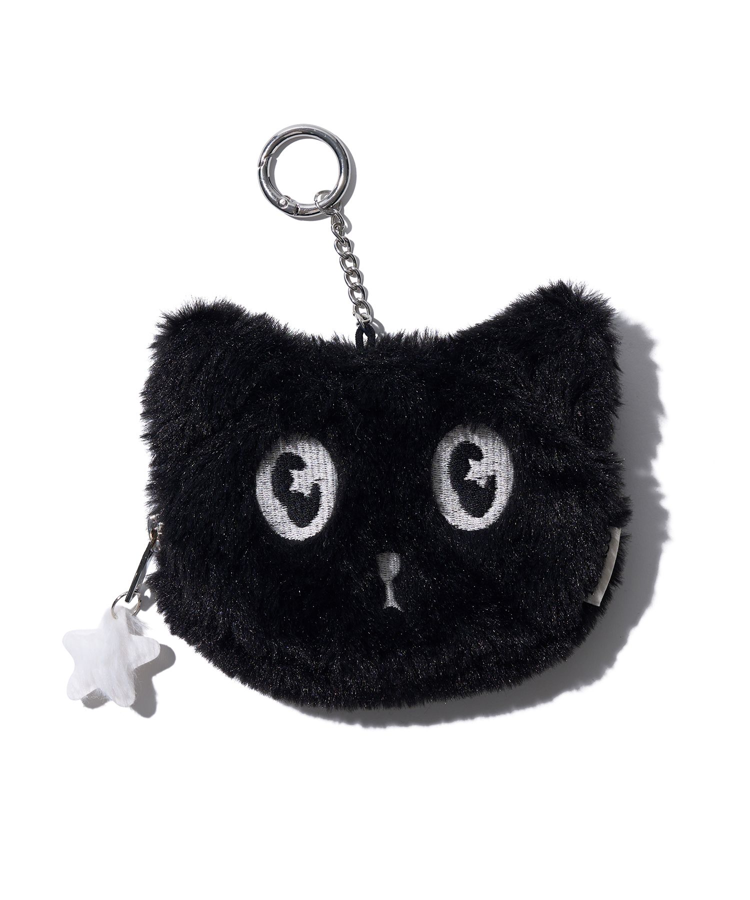 MUSINSA公式 | YOUHEE FLUFFY CAT POUCH KEYRING BLACK