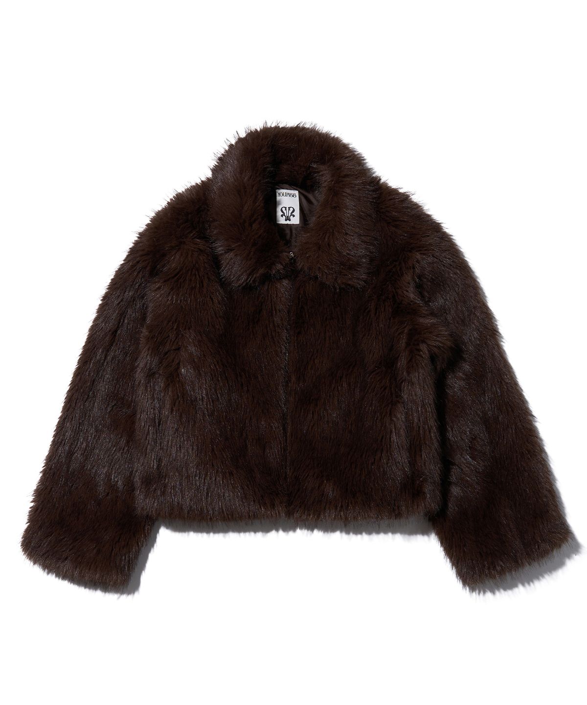 유희(YOUHEE) LONG HAIR FUR JACKET BROWN