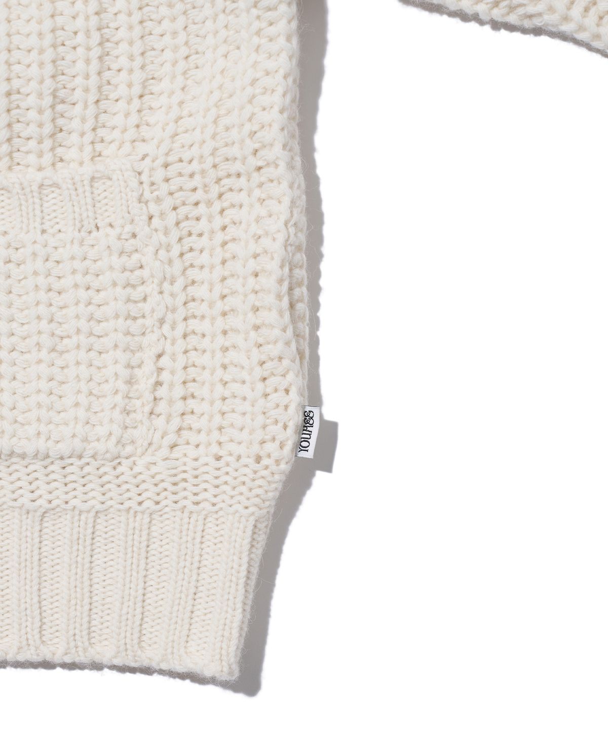 유희(YOUHEE) ROPE HOOD ZIP-UP KNIT IVORY