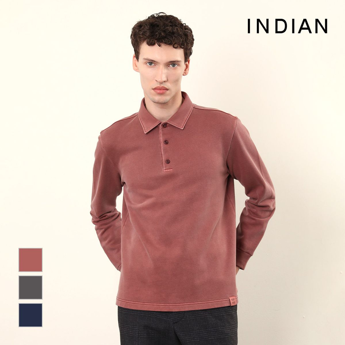 인디안(INDIAN) 사카리바 피그먼트 다잉 티셔츠_MIUAL4W9261