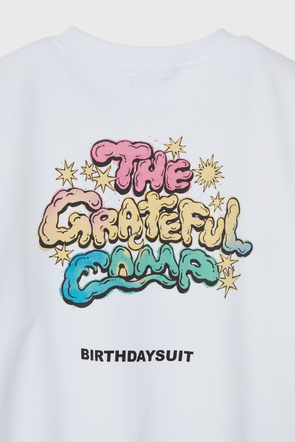 벌스데이수트(BIRTHDAYSUIT) [BDS X TGC] THE GRATEFUL CAMP HALF SWEAT SHIRT (WHITE)