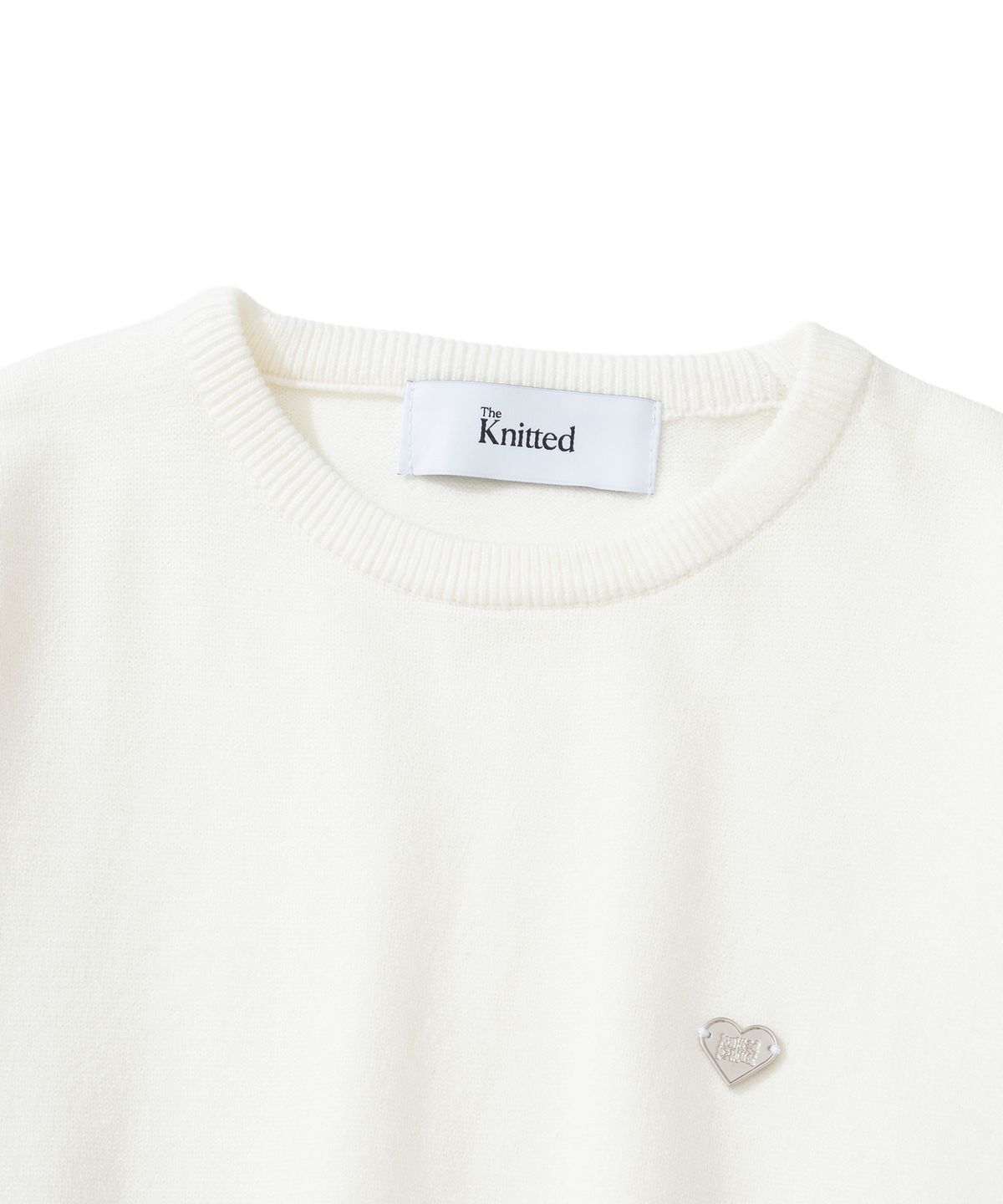 니티드(KNITTED) (W) 베이직 에센셜 워셔블 라운드 니트 IVORY
