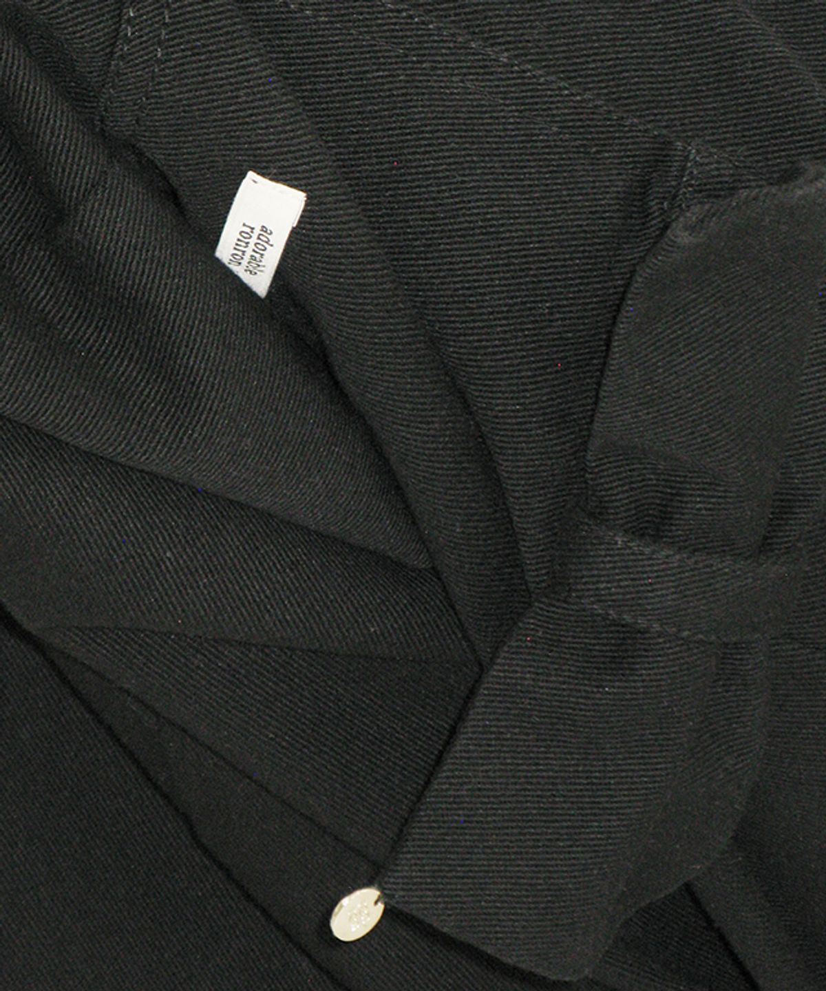 론론(RONRON) RIBBON POCKET CARGO DENIM PANTS BLACK