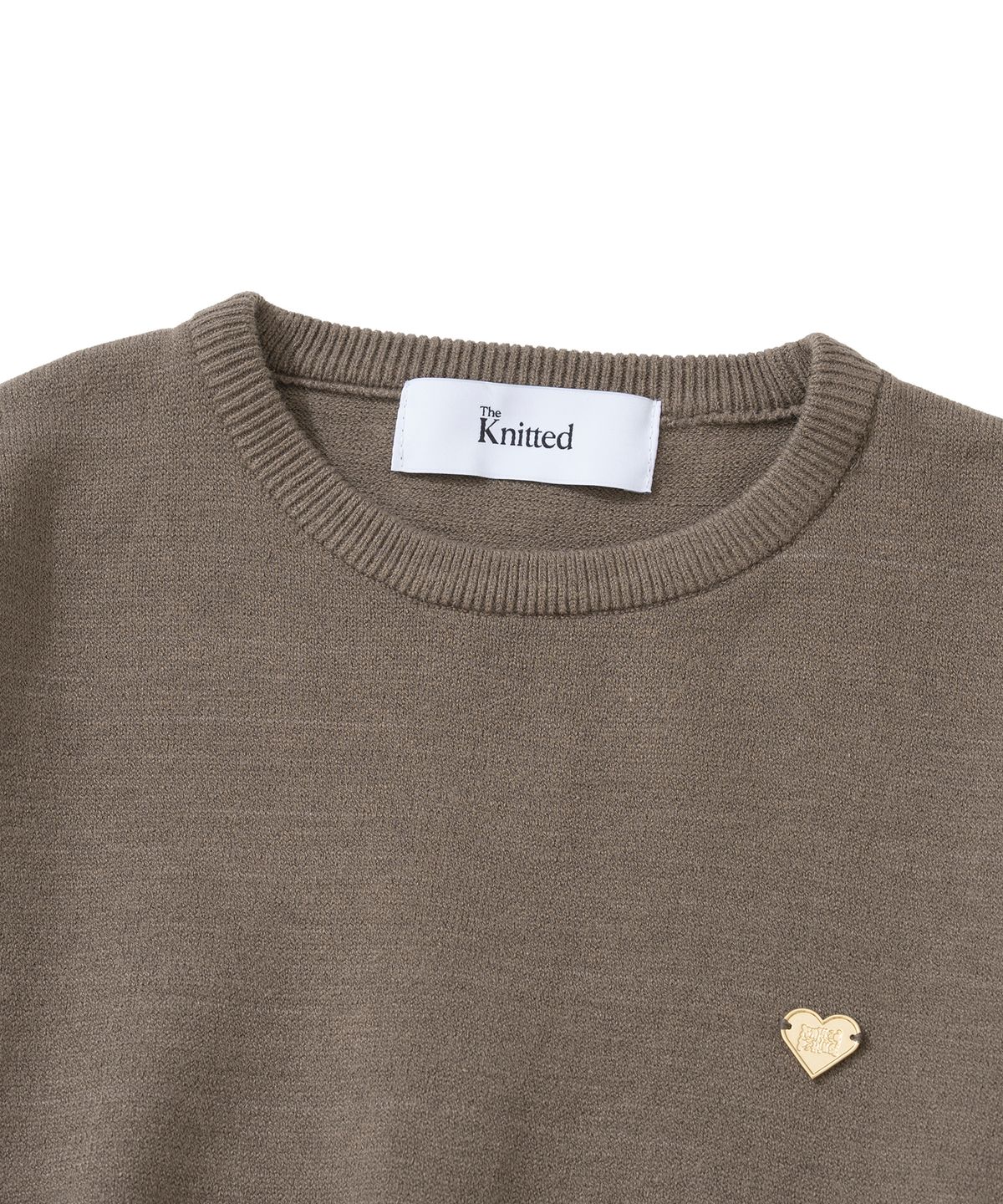 니티드(KNITTED) (W) 베이직 에센셜 워셔블 라운드 니트 MOCHA