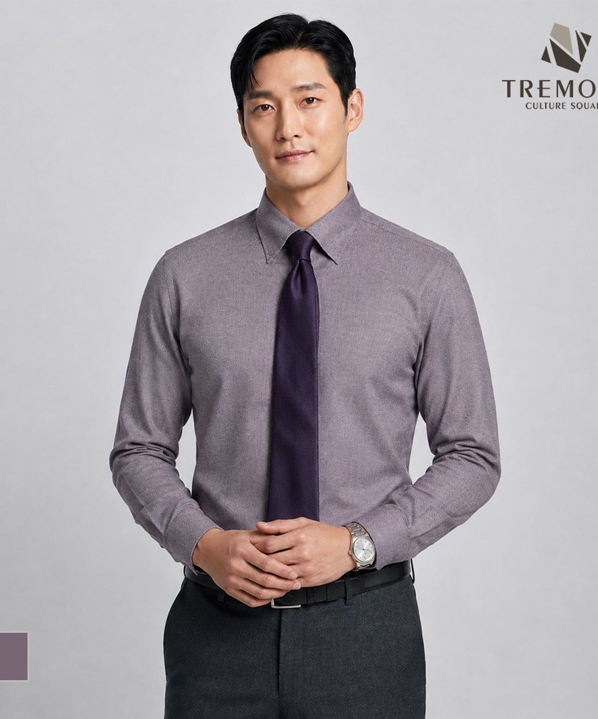 트레몰로(TREMOLO) 솔리드라이크 드레스셔츠_TGNTL3F8341