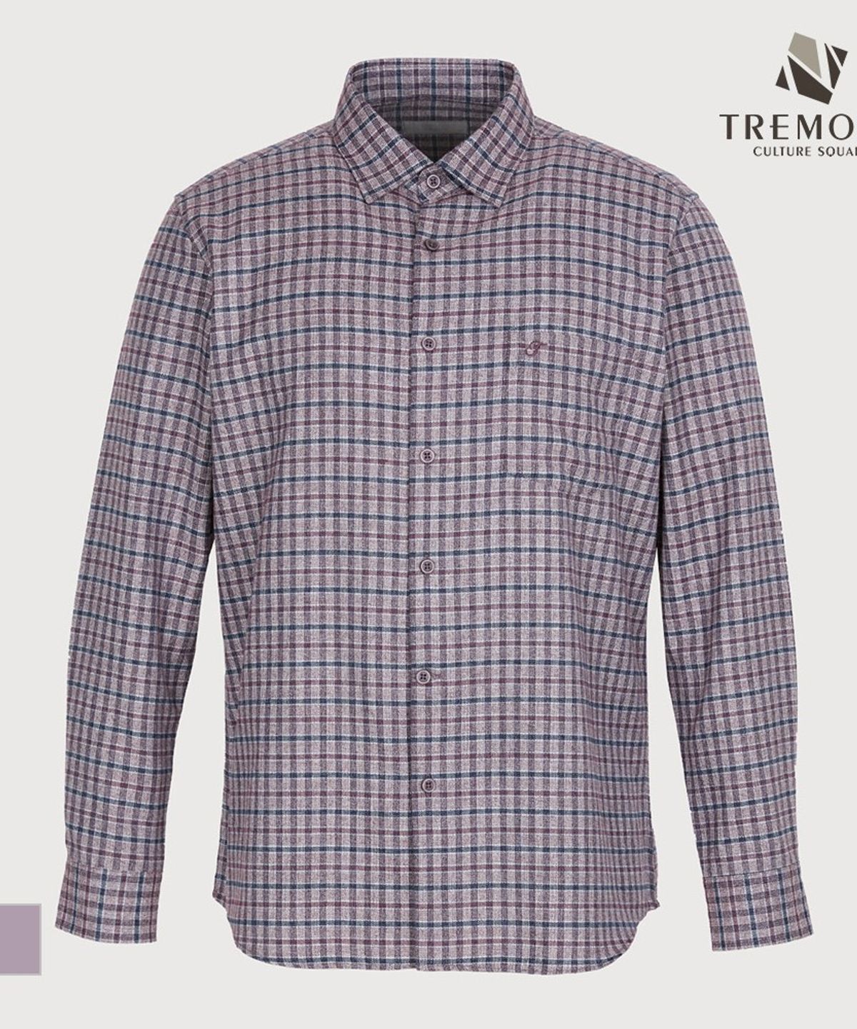 트레몰로(TREMOLO) 체크패턴 기모 셔츠_TRBNL3F8441
