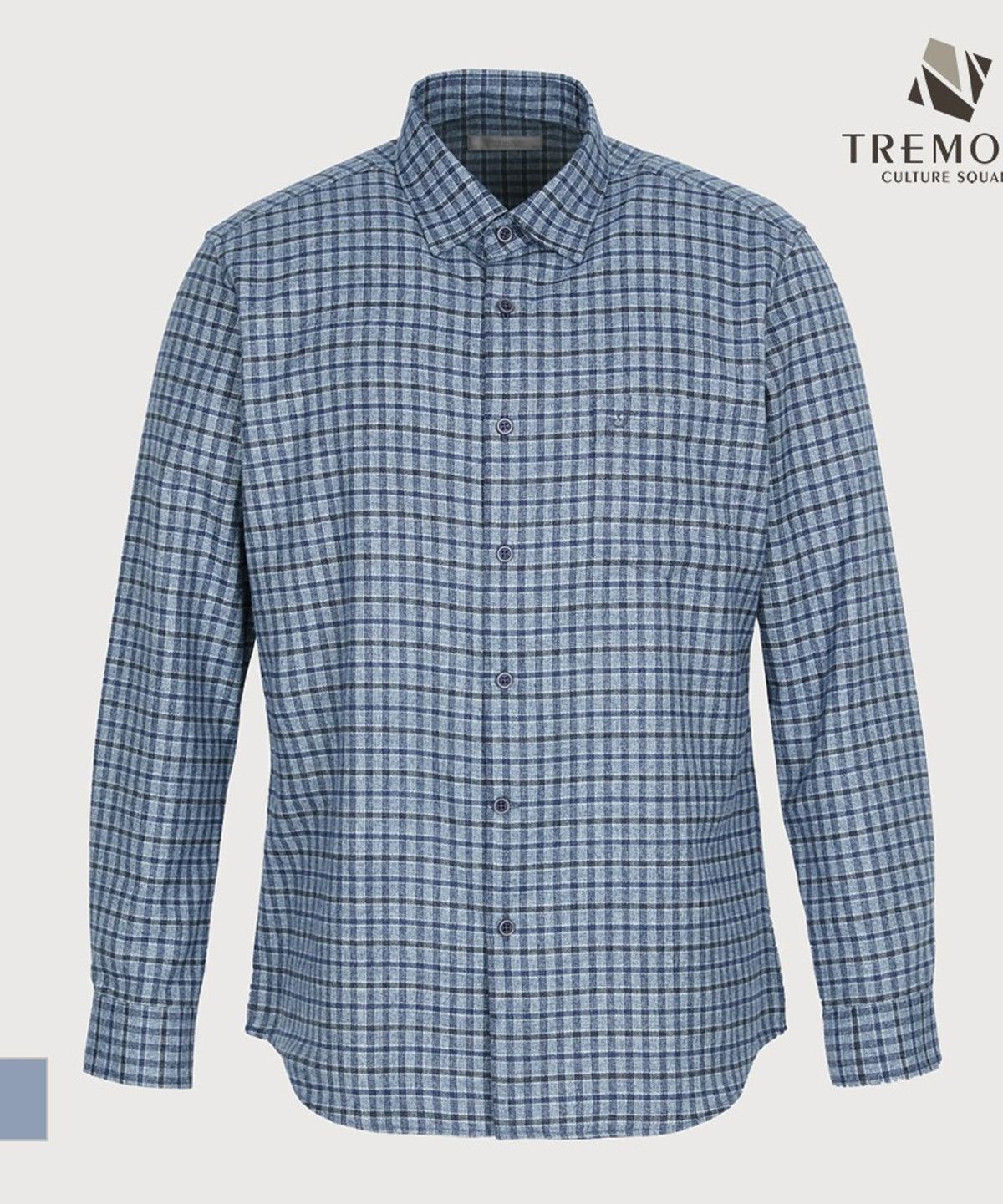 트레몰로(TREMOLO) 체크패턴 기모 셔츠_TRBNL3F8451