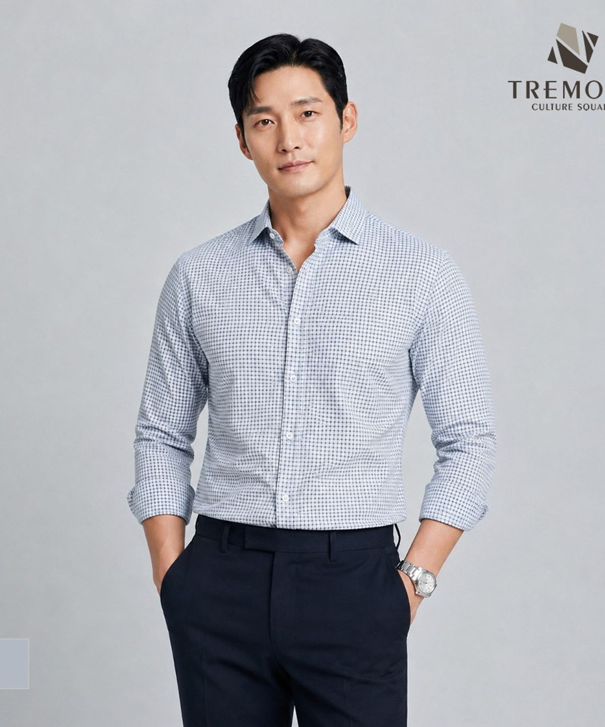 트레몰로(TREMOLO) 체크패턴 캐주얼 셔츠_TRNNL3F8521