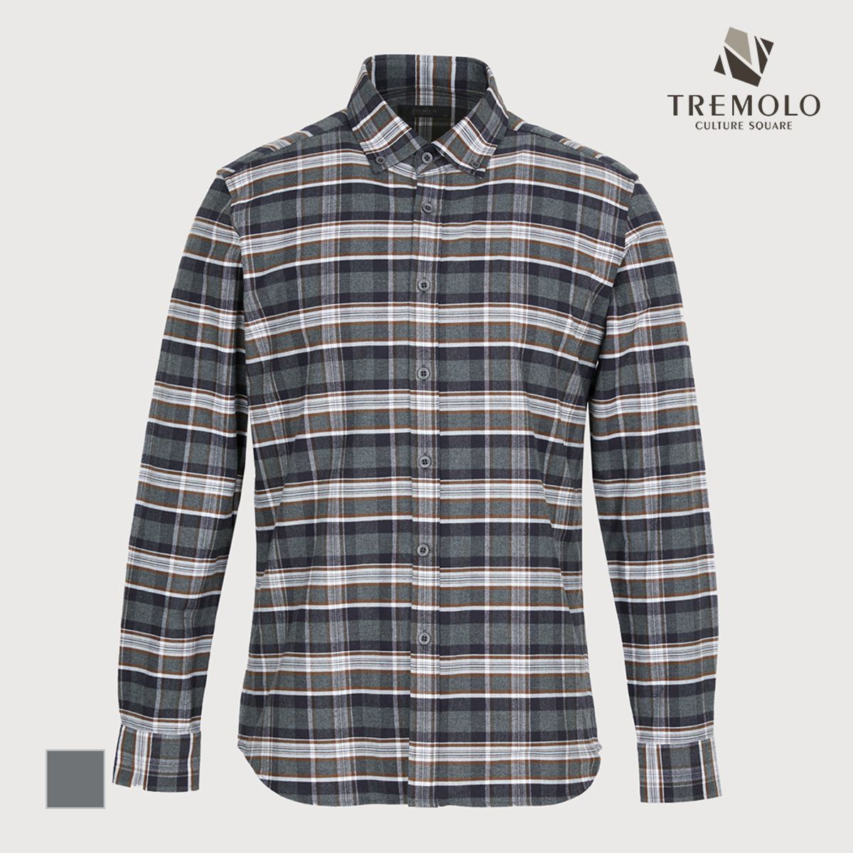 트레몰로(TREMOLO) 체크패턴 면100 셔츠_TRNNL3F8551