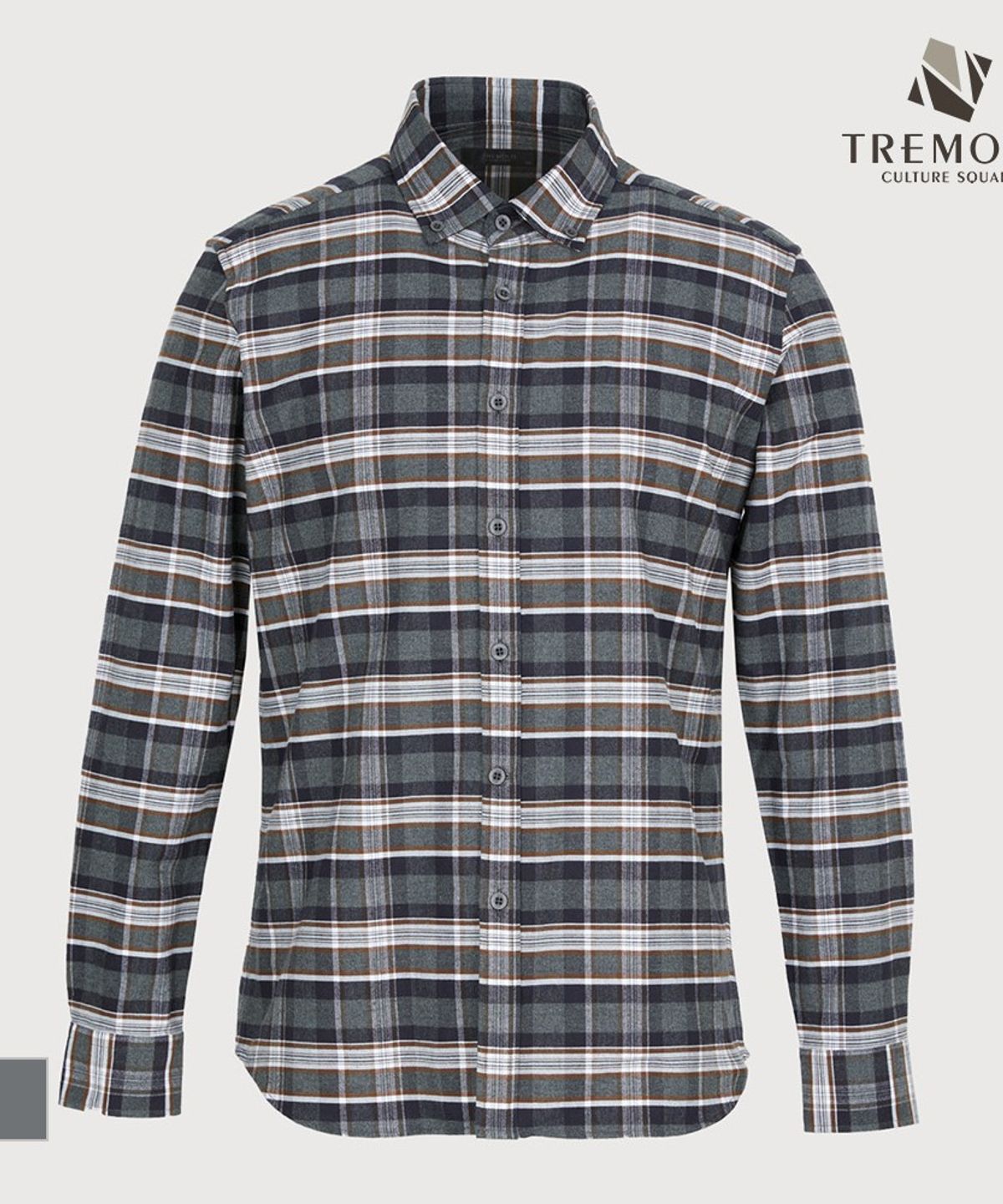 트레몰로(TREMOLO) 체크패턴 면100 셔츠_TRNNL3F8551