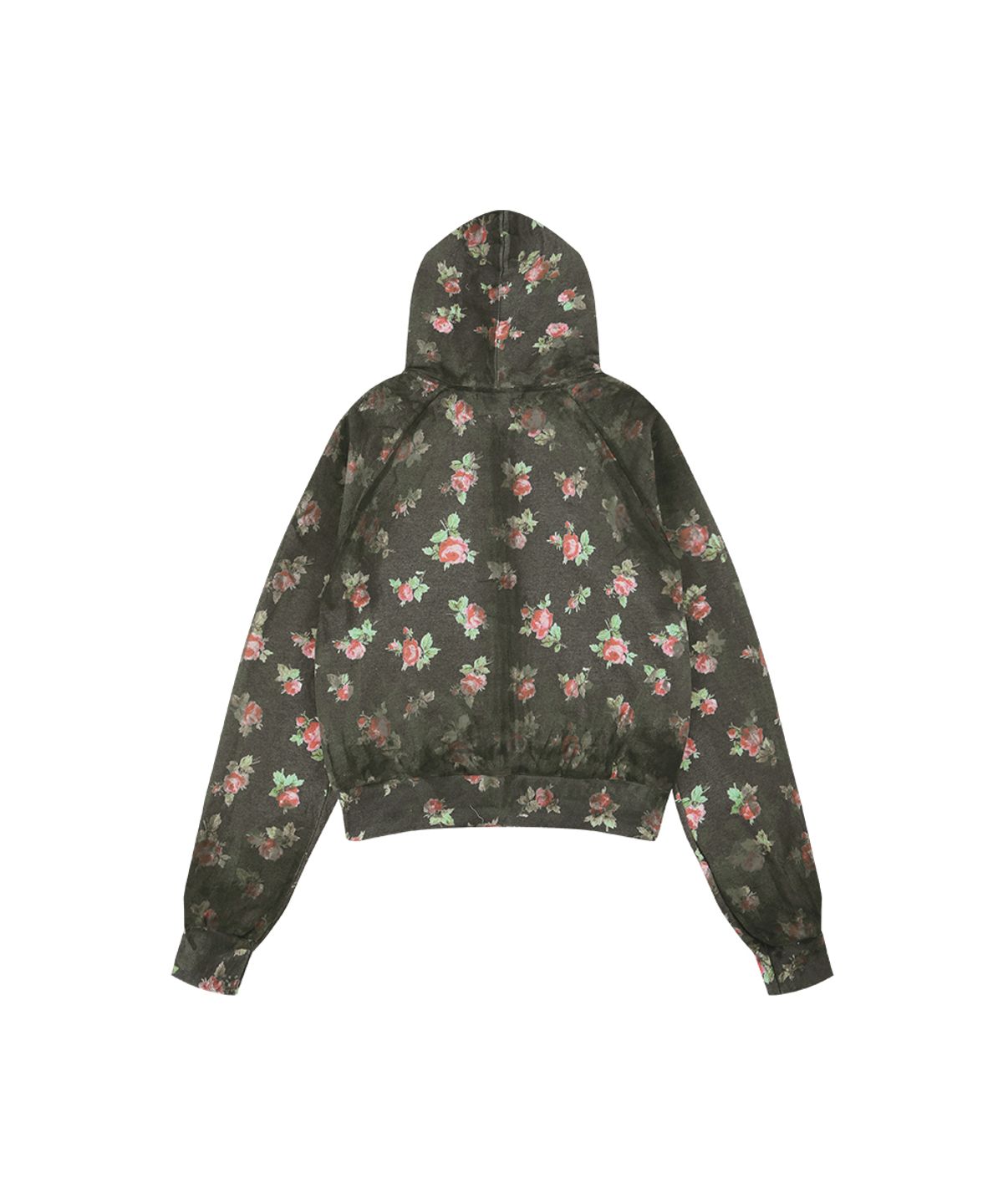 그레일즈(GRAILZ) FLOWER DIRTY ZIP HOODIE [CHARCOAL]