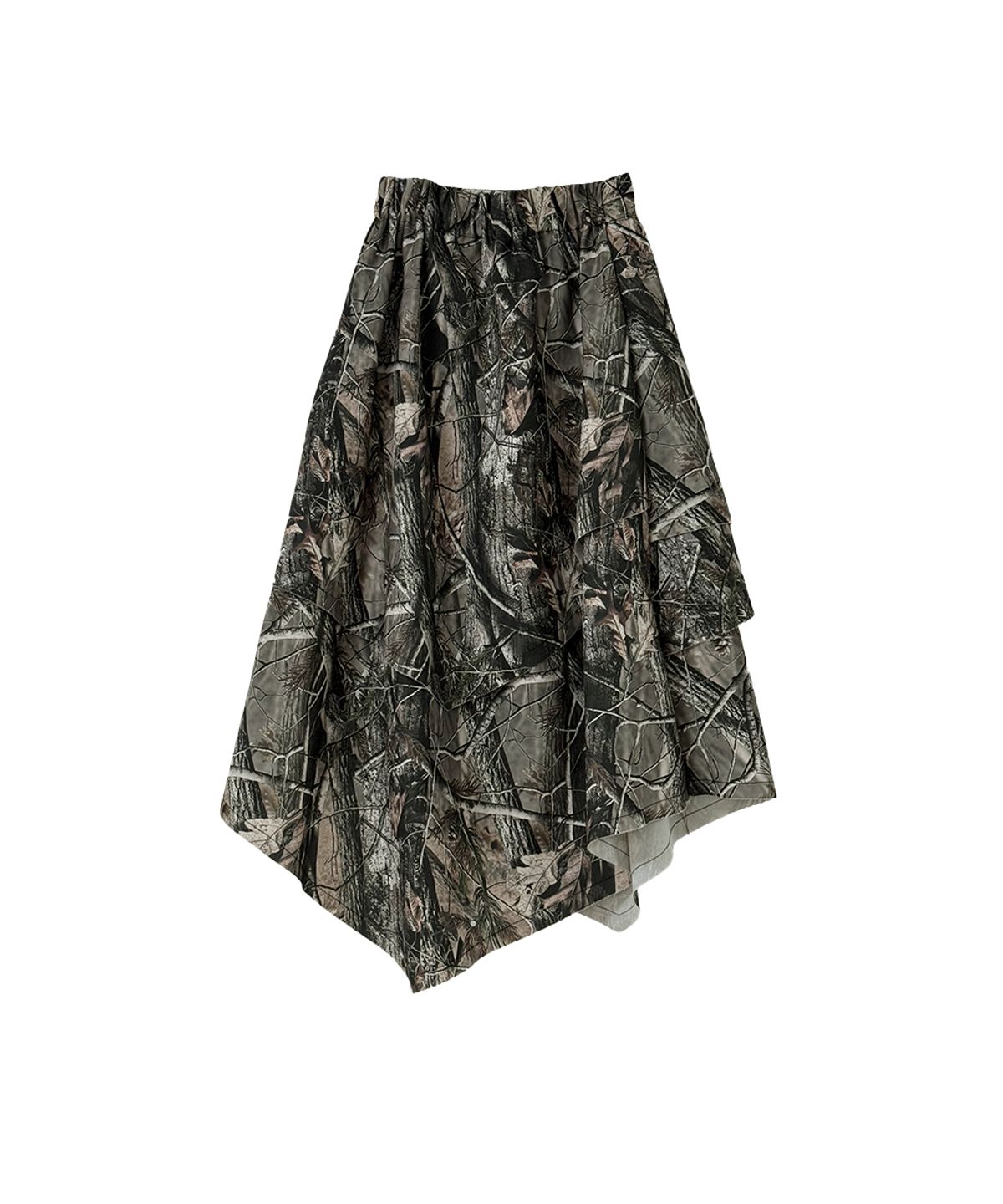 그레일즈(GRAILZ) RAW CUT OVERLAP SKIRT [REAL TREE]