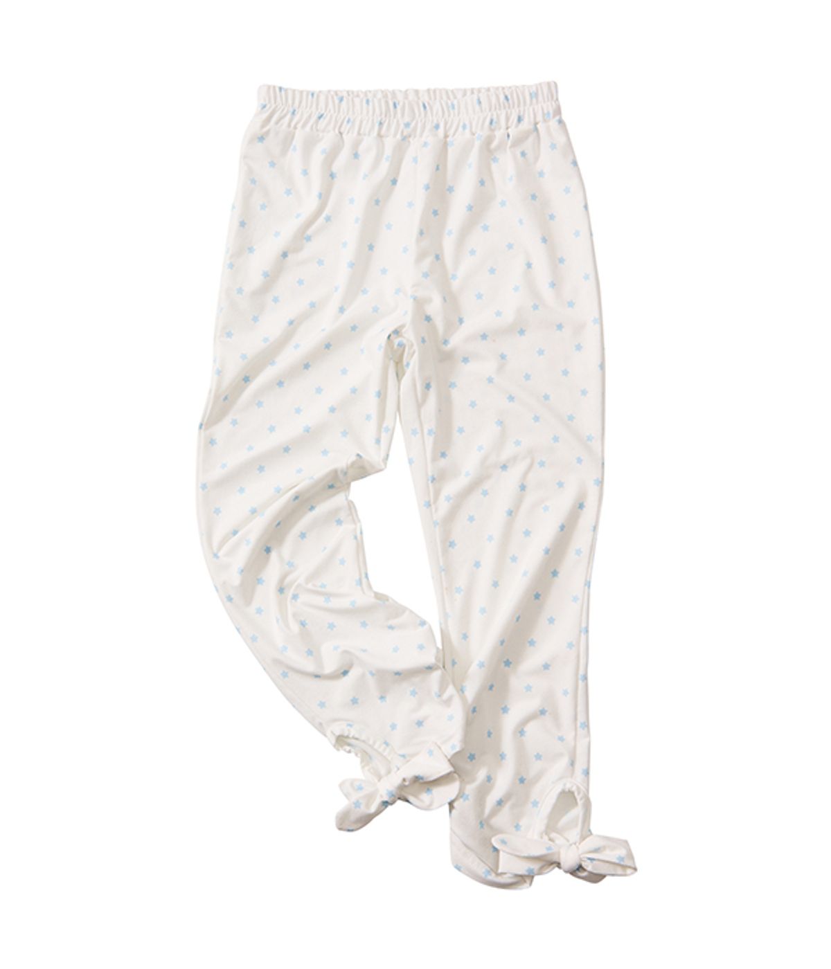 유쓰배쓰(YOUTHBATH) Ribbon-Tie Cropped Leggings_Star white