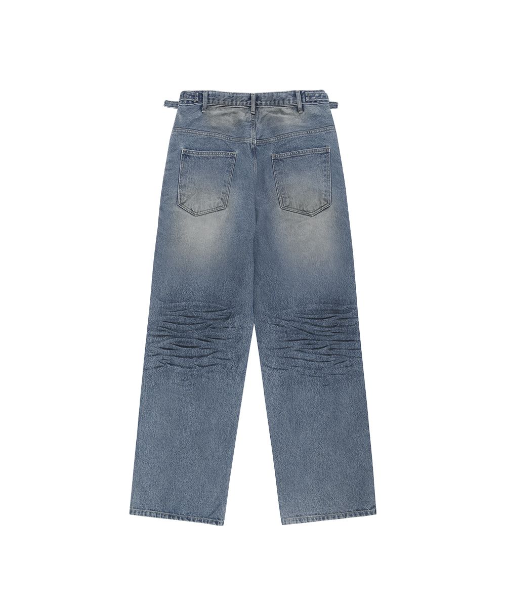 MUSINSA公式 | GRAILZ DIRTY WASHED DENIM PANTS [BLUE]