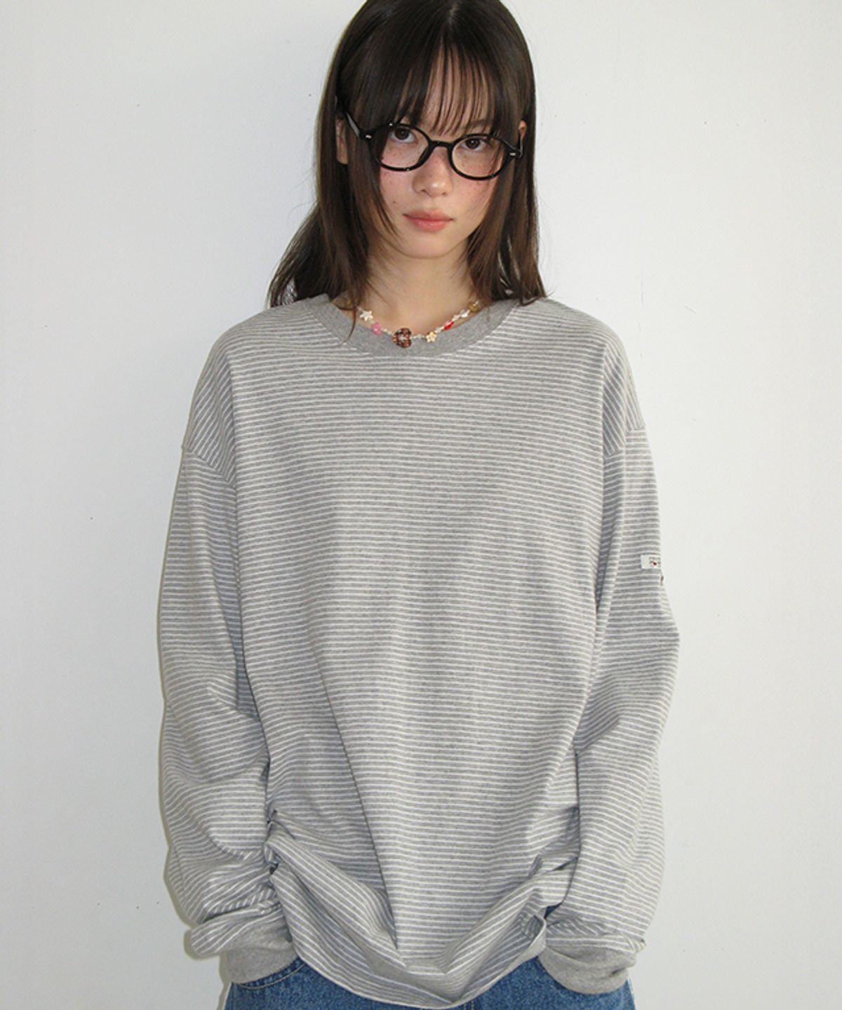 론론(RONRON) HEART MIX BUTTON BEADS NECKLACE