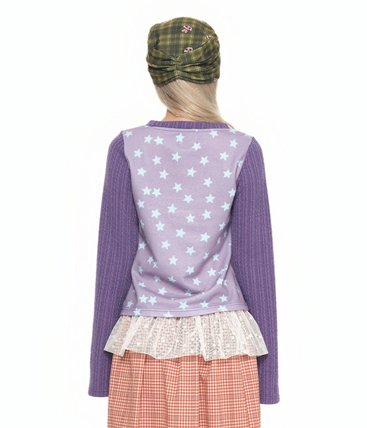 유쓰배쓰(YOUTHBATH) Twist Knit Long Sleeve Top_dusty purple