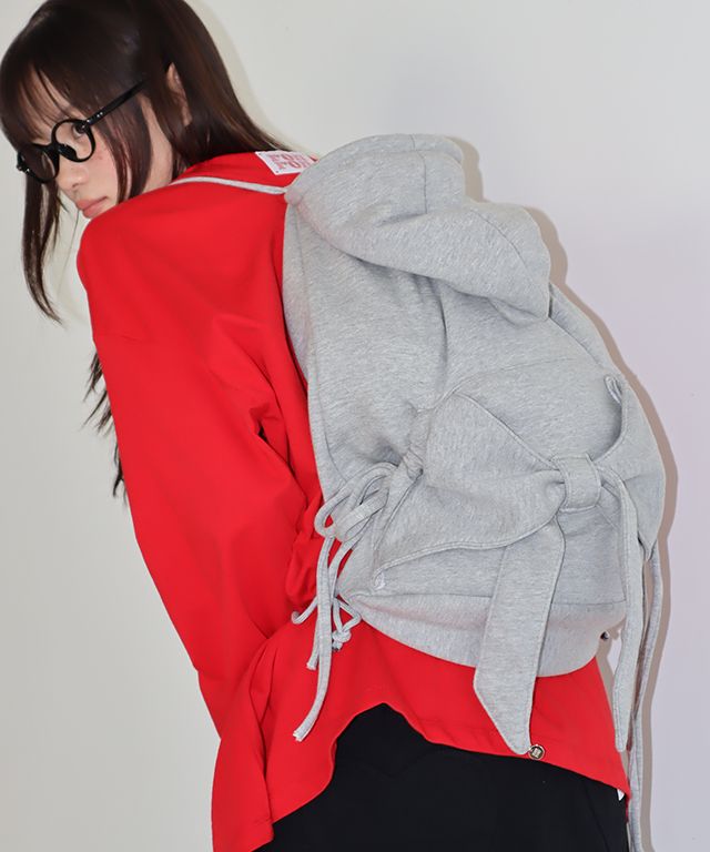 론론(RONRON) RIBBON HOOD SHOES BAG GREY - 사이즈 & 후기 | 무신사