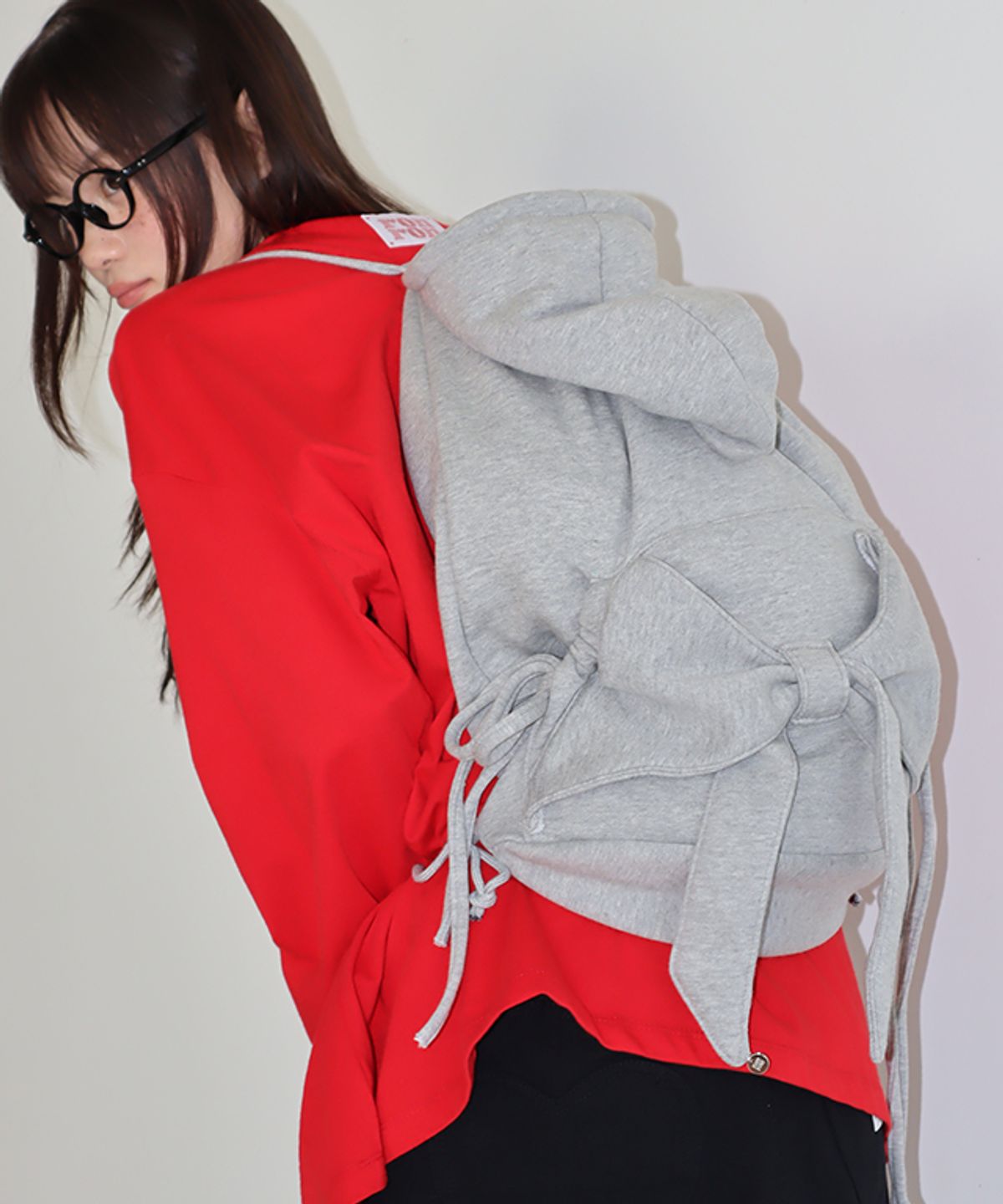 론론(RONRON) RIBBON HOOD SHOES BAG GREY - 사이즈 & 후기 | 무신사