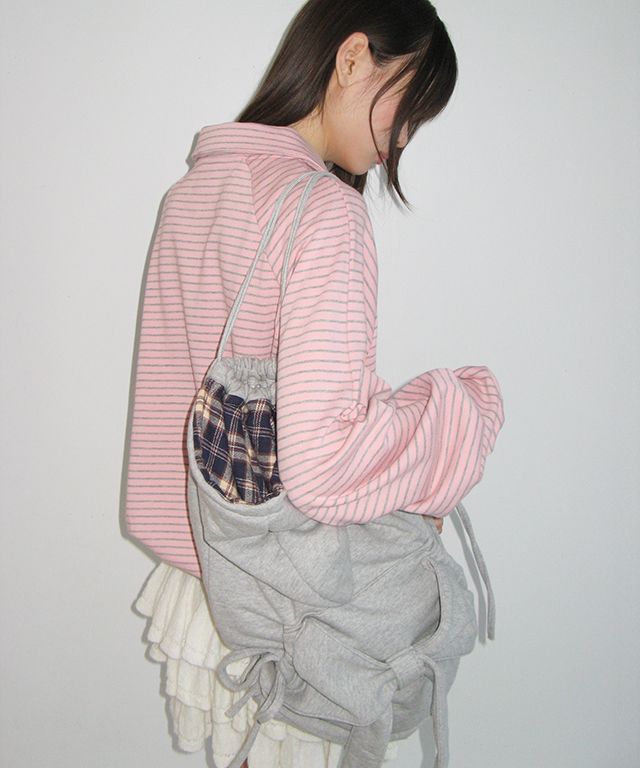 론론(RONRON) RIBBON HOOD SHOES BAG GREY - 사이즈 & 후기 | 무신사