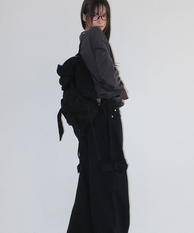 론론(RONRON) RIBBON HOOD SHOES BAG BLACK - 사이즈 & 후기 | 무신사