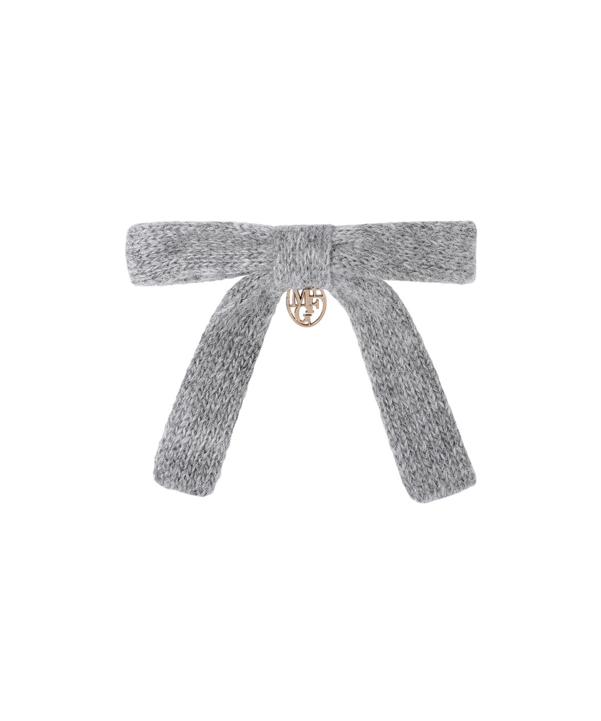 마리떼 프랑소와 저버(MARITHÉ + FRANҪOIS GIRBAUD) KNIT RIBBON HAIR PIN gray