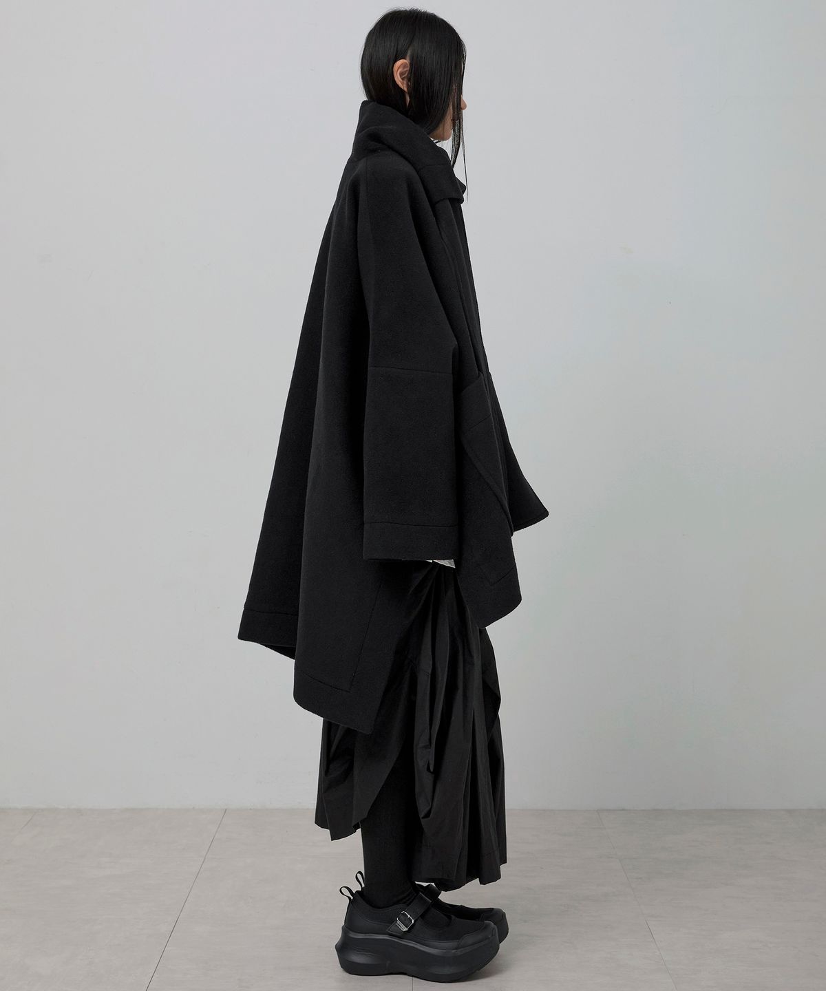 플레어업(FLAREUP) Wool Muffler Coat (FL-051_Black)
