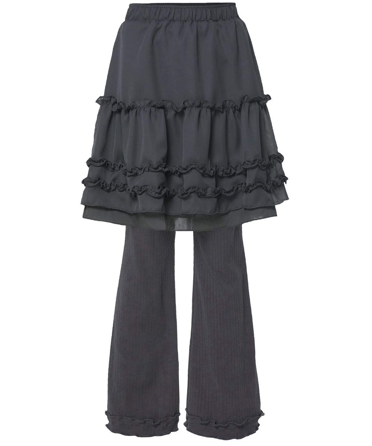 플레어업(FLAREUP) 3-Layered Ruffle Skirt Pants (FL-260_Charcoal)