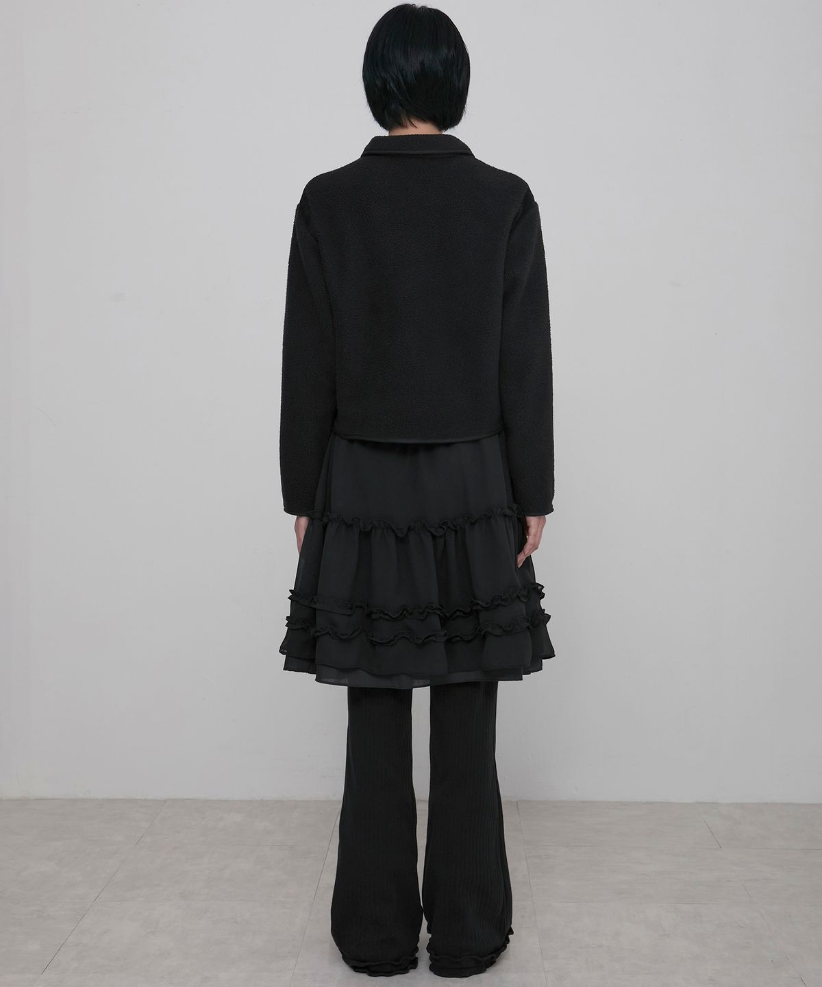 플레어업(FLAREUP) 3-Layered Ruffle Skirt Pants (FL-260_Black)