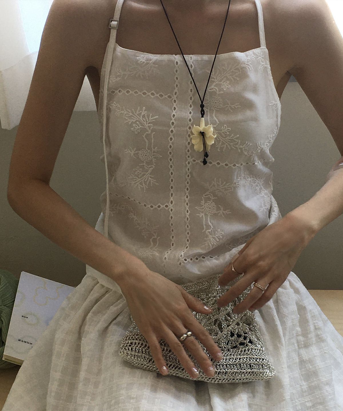 포에트서울(POETSEOUL) lace back open bustier_ivory