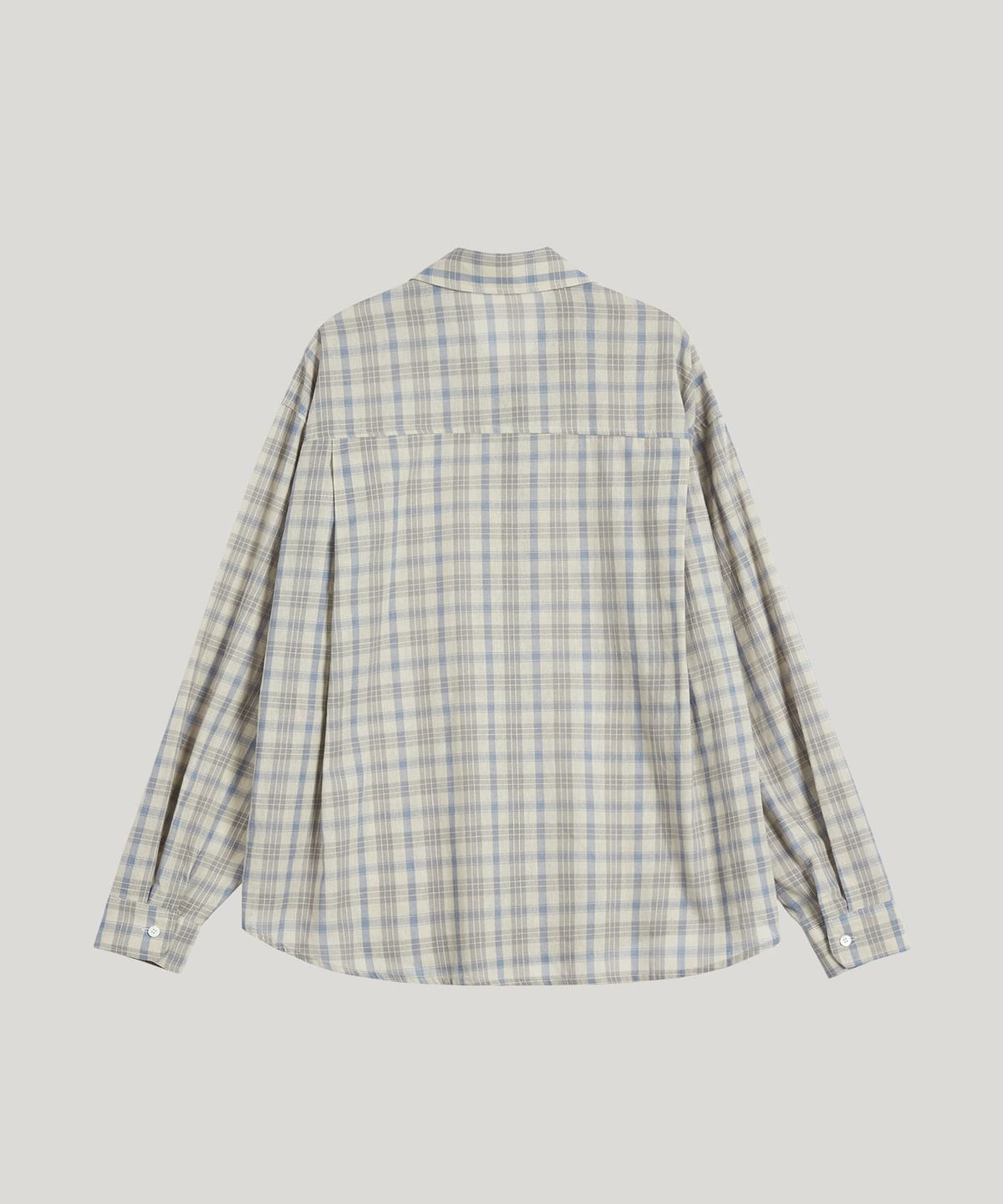 포에트서울(POETSEOUL) signature naming check shirt_skyblue