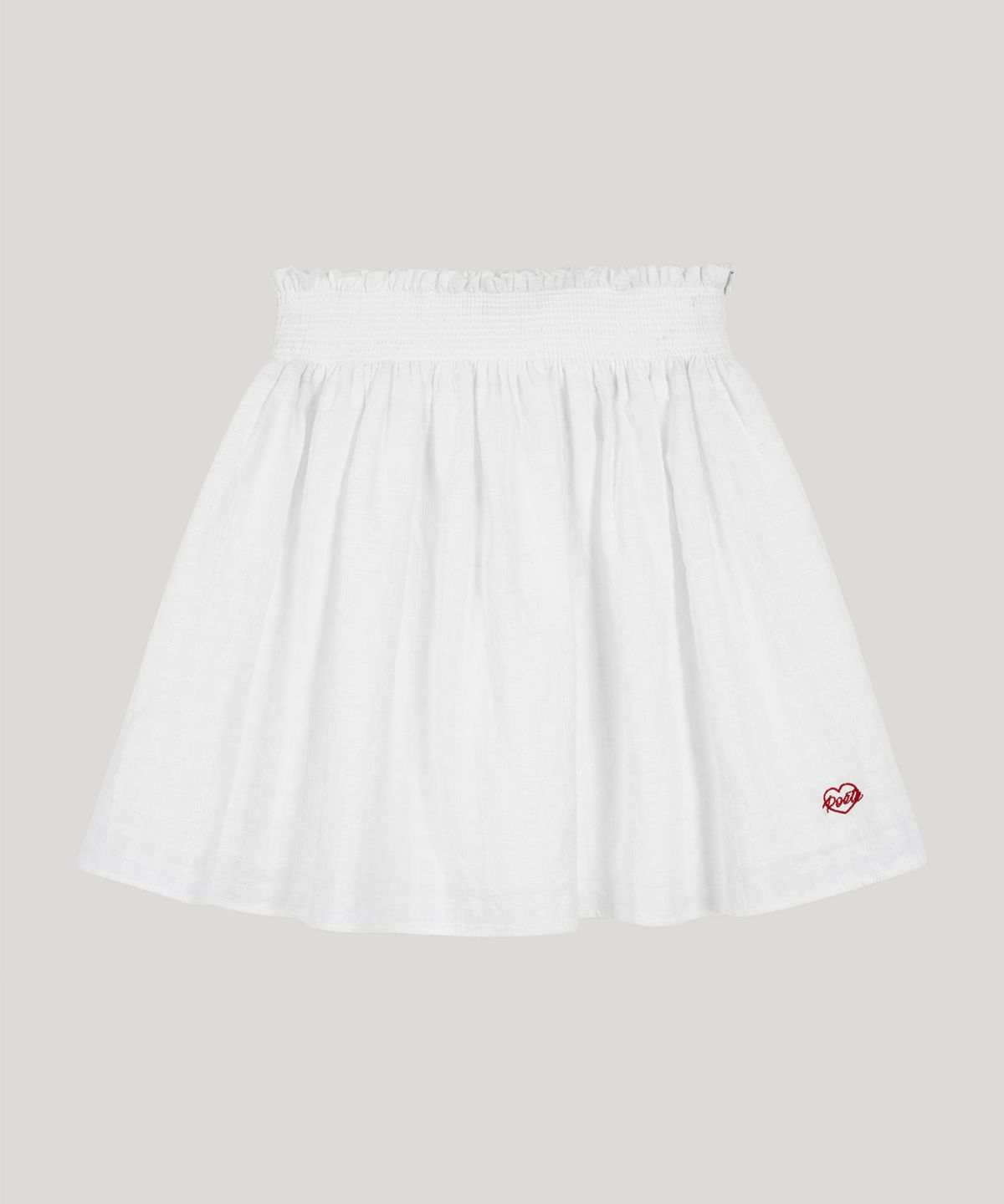 포에트서울(POETSEOUL) check texture flare skirt_ivory