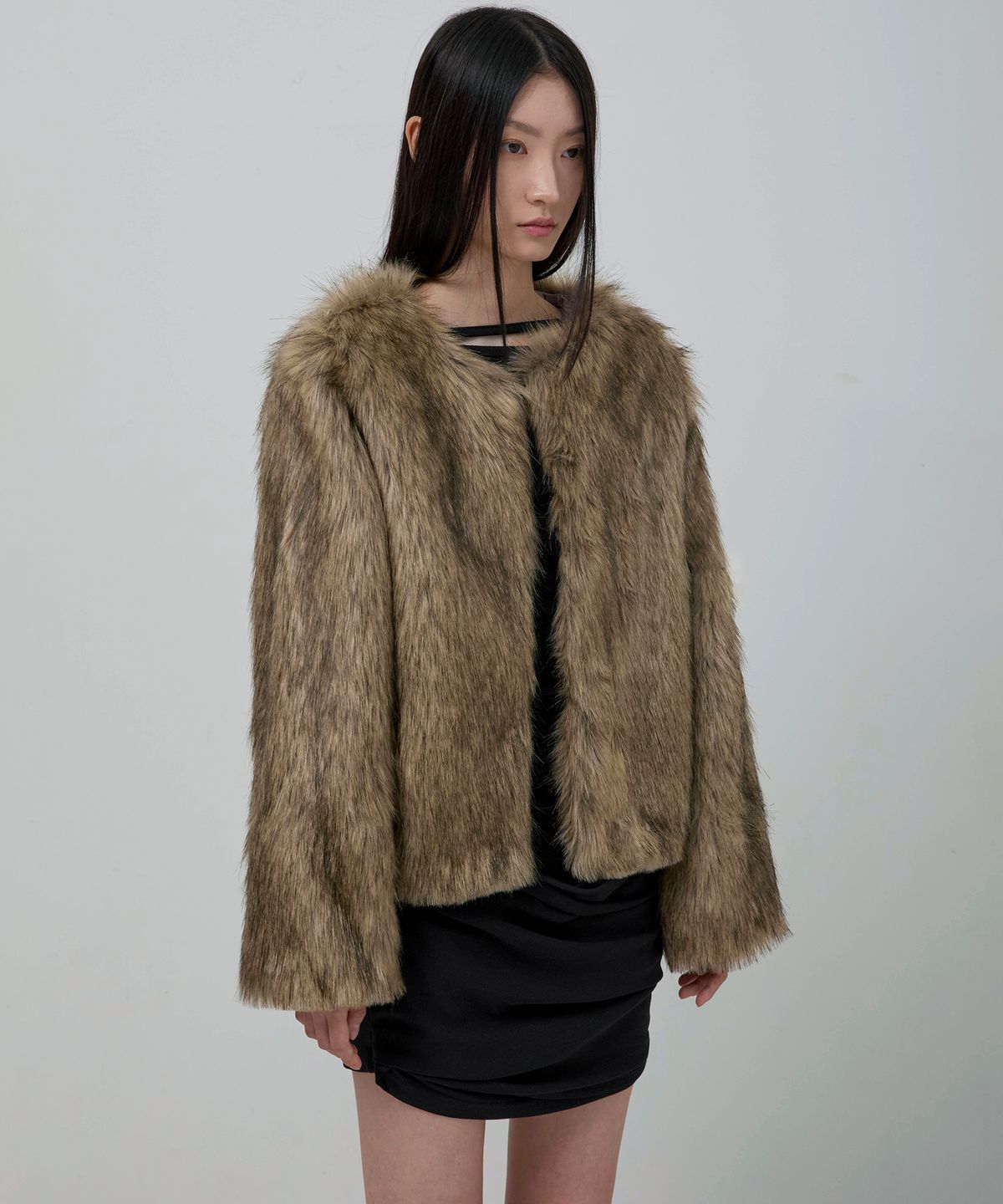 플레어업(FLAREUP) Fur Jacket (FL-046_Brown)