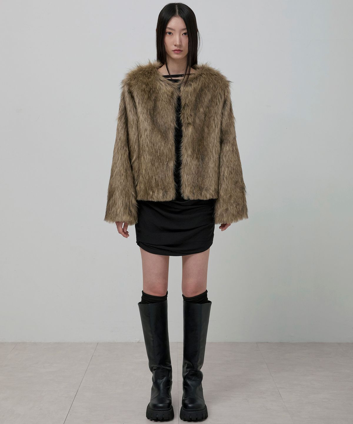 플레어업(FLAREUP) Fur Jacket (FL-046_Brown)