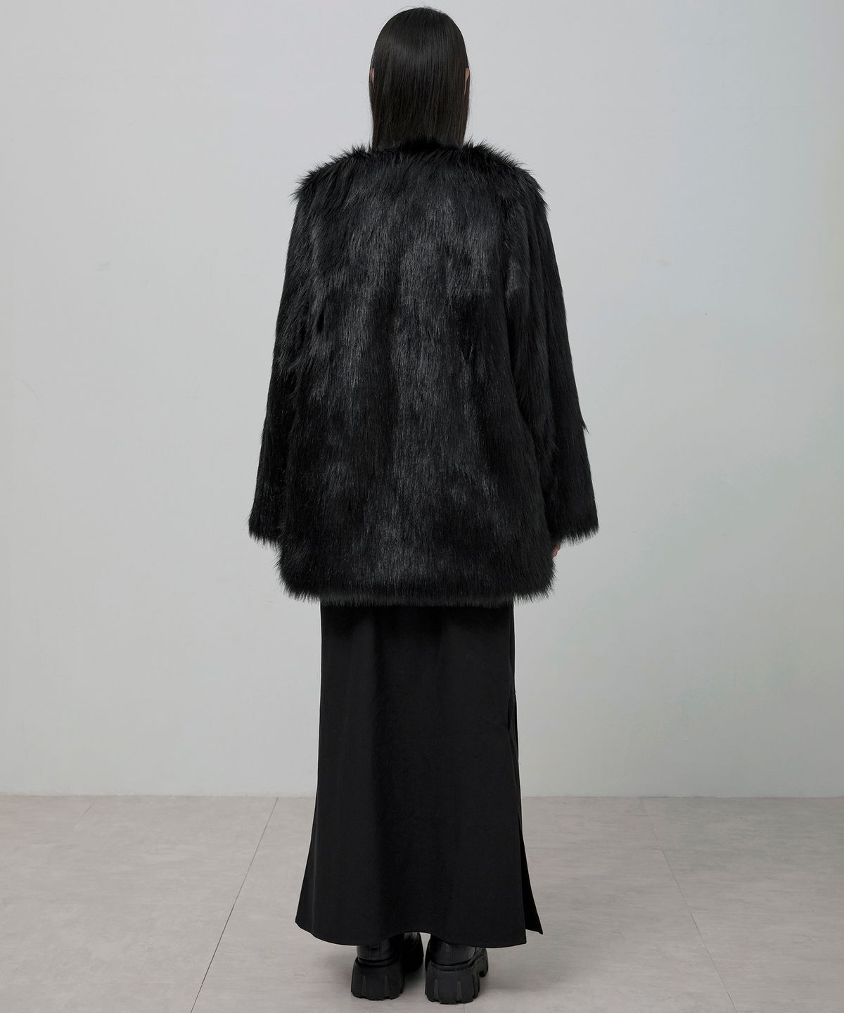 플레어업(FLAREUP) Fur Jacket (FL-046_All Black)