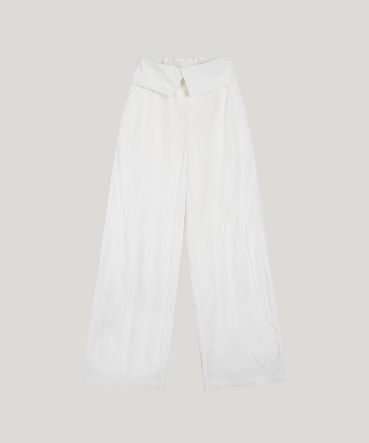 포에트서울(POETSEOUL) folded waist wide pants_ivory