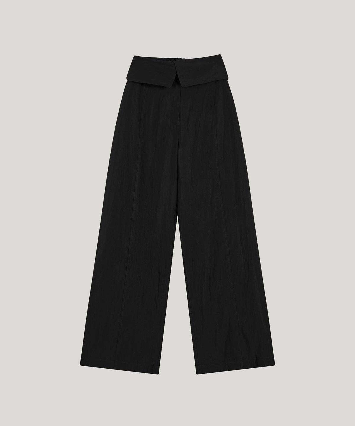 포에트서울(POETSEOUL) folded waist wide pants_black