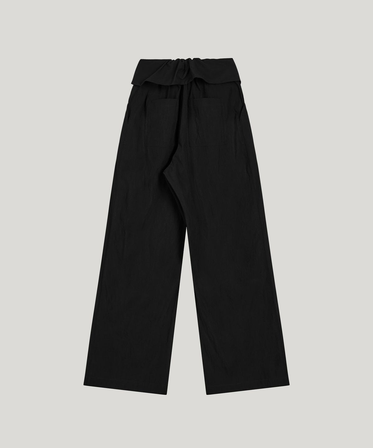 포에트서울(POETSEOUL) folded waist wide pants_black