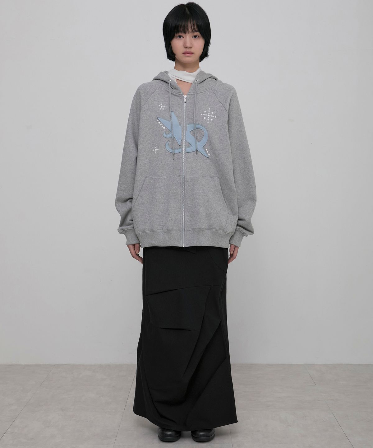 플레어업(FLAREUP) Milky Way Zip Hoodie (FL-194_Gray)