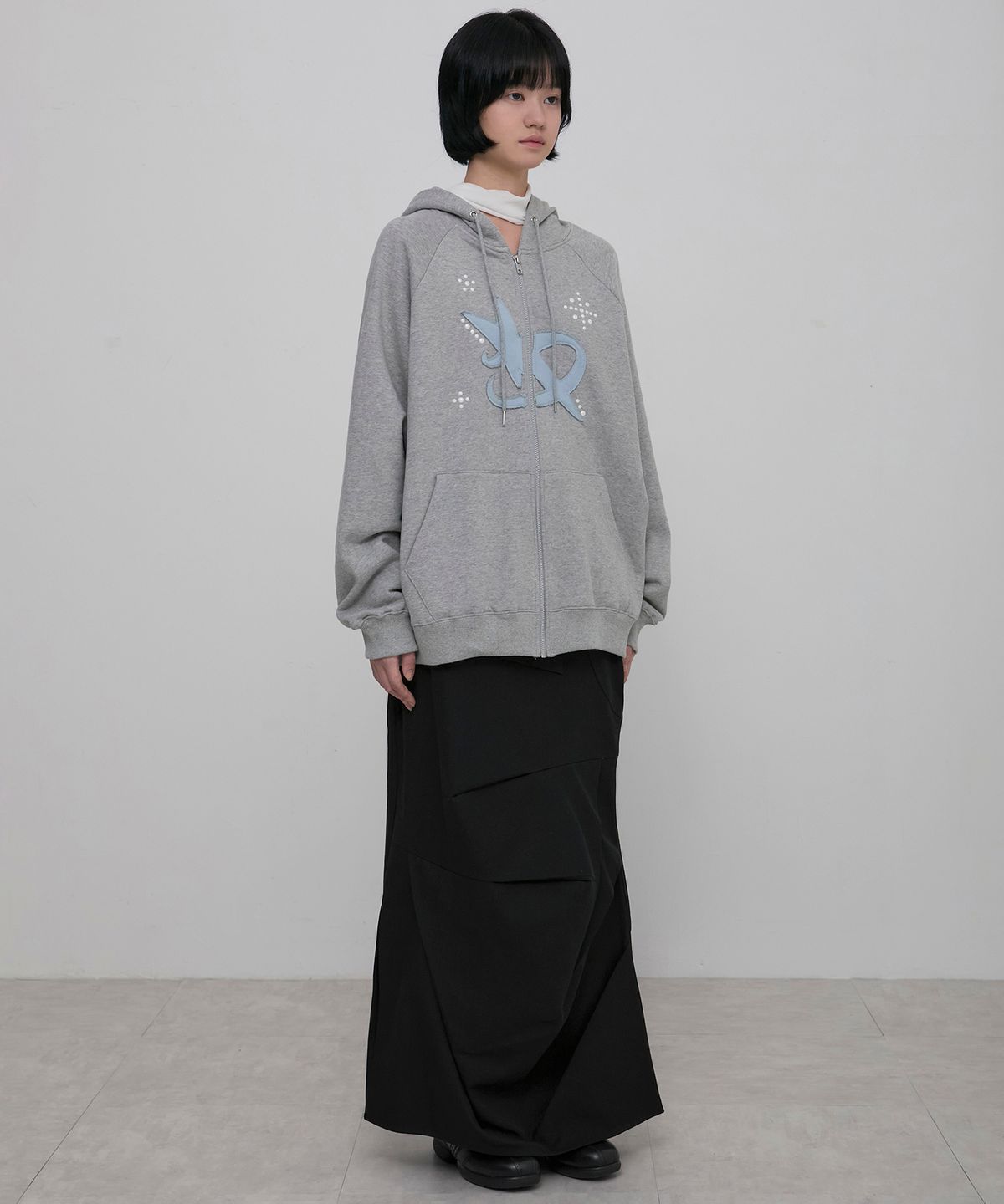플레어업(FLAREUP) Milky Way Zip Hoodie (FL-194_Gray)