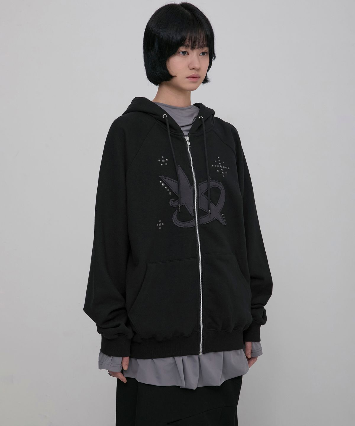 플레어업(FLAREUP) Milky Way Zip Hoodie (FL-194_Black)