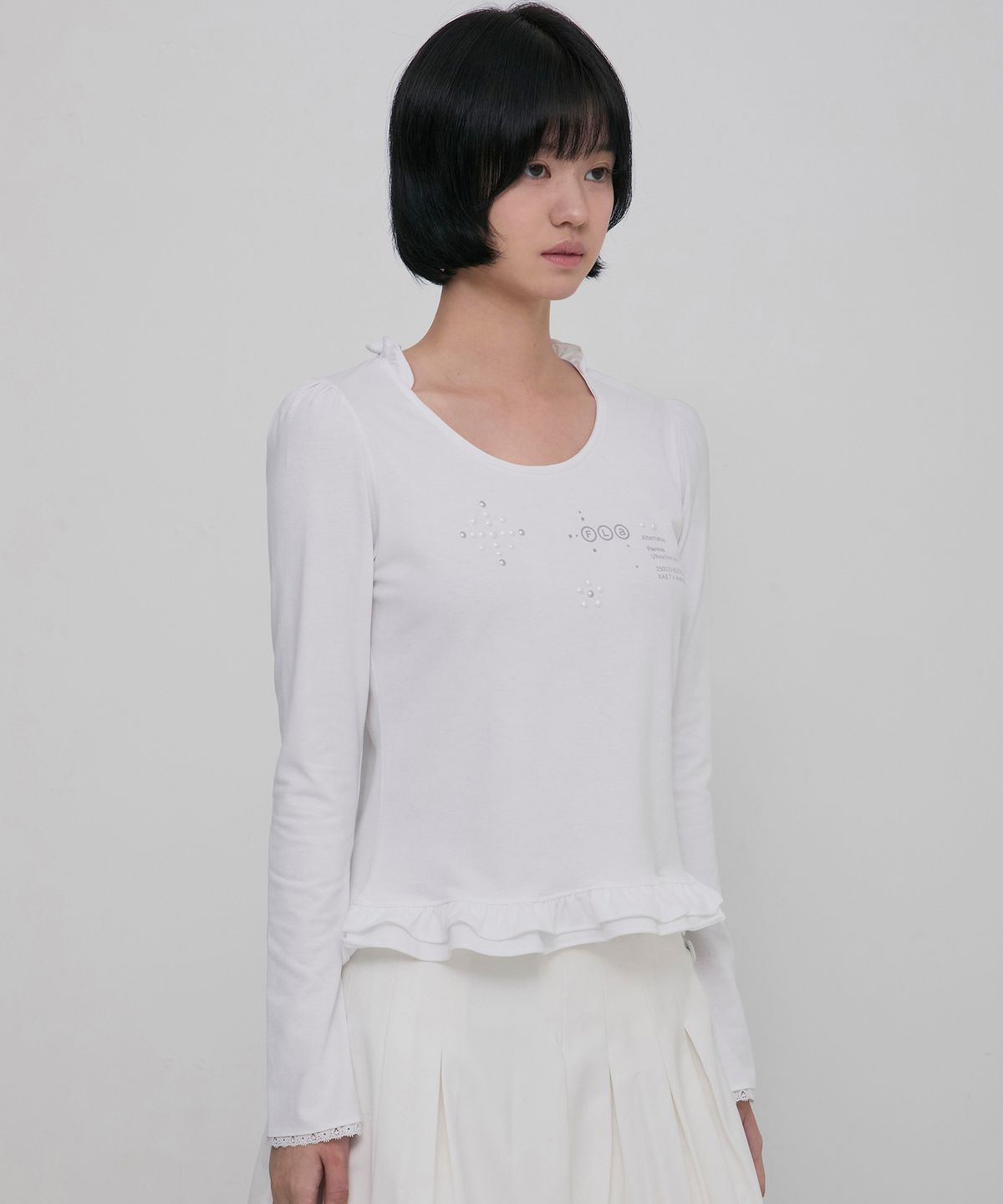플레어업(FLAREUP) Muta Frill Puff T-Shirt (FL-189_White)