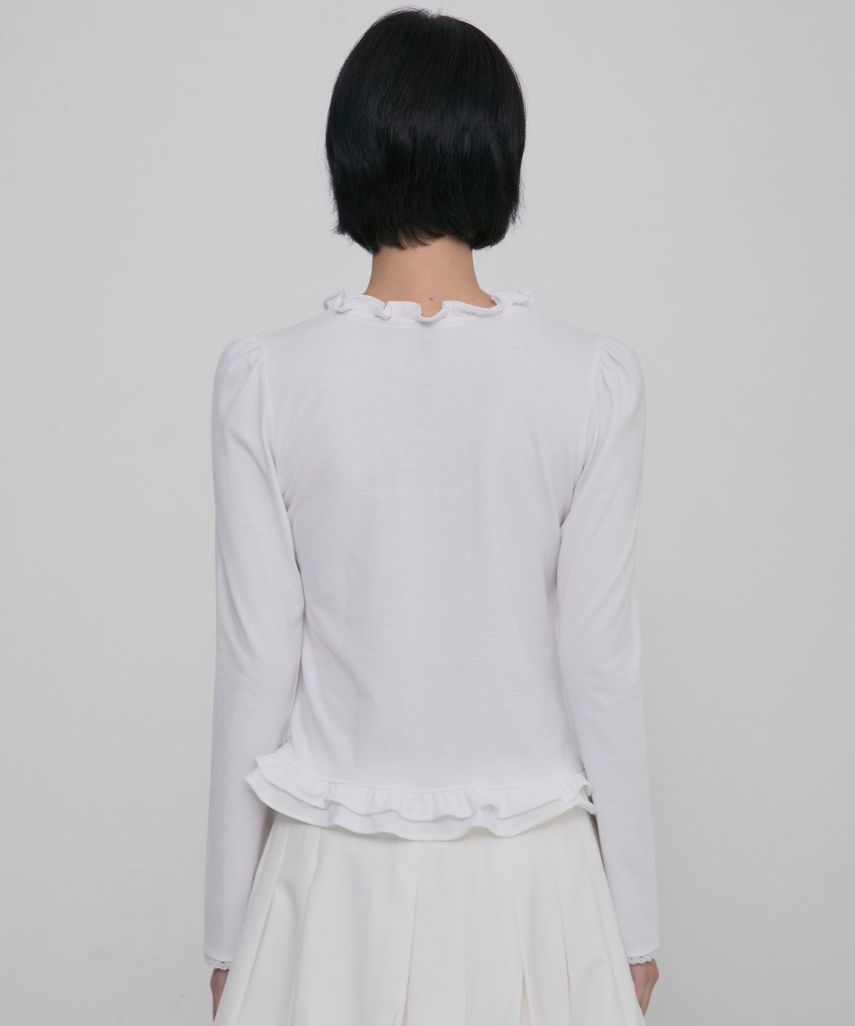 플레어업(FLAREUP) Muta Frill Puff T-Shirt (FL-189_White)