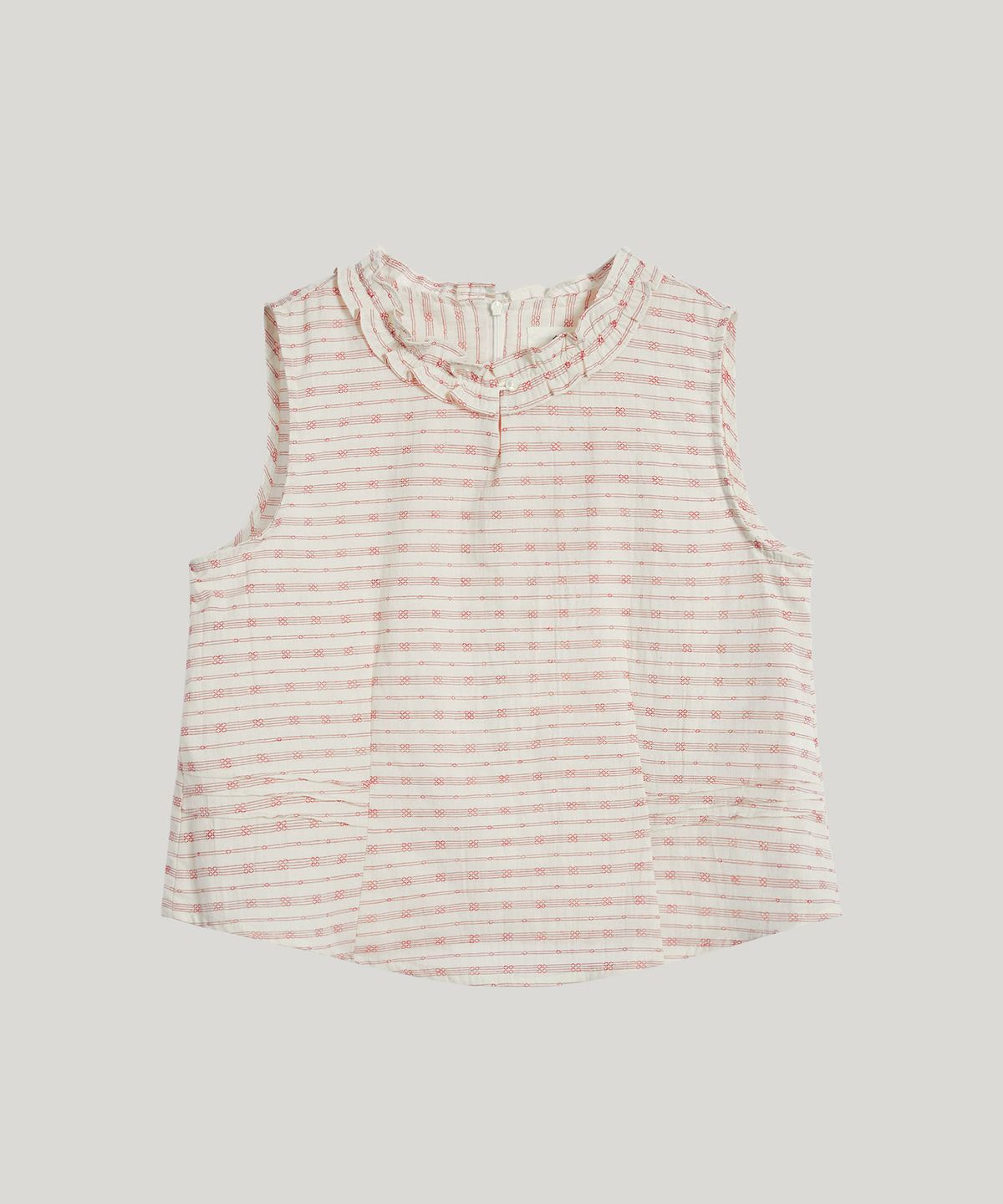 포에트서울(POETSEOUL) vintage frill sleeveless blouse_red