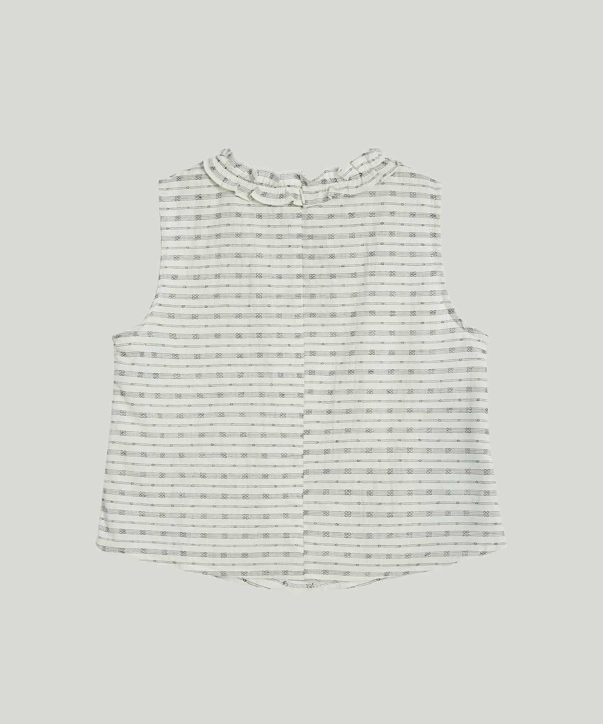 포에트서울(POETSEOUL) vintage frill sleeveless blouse_navy
