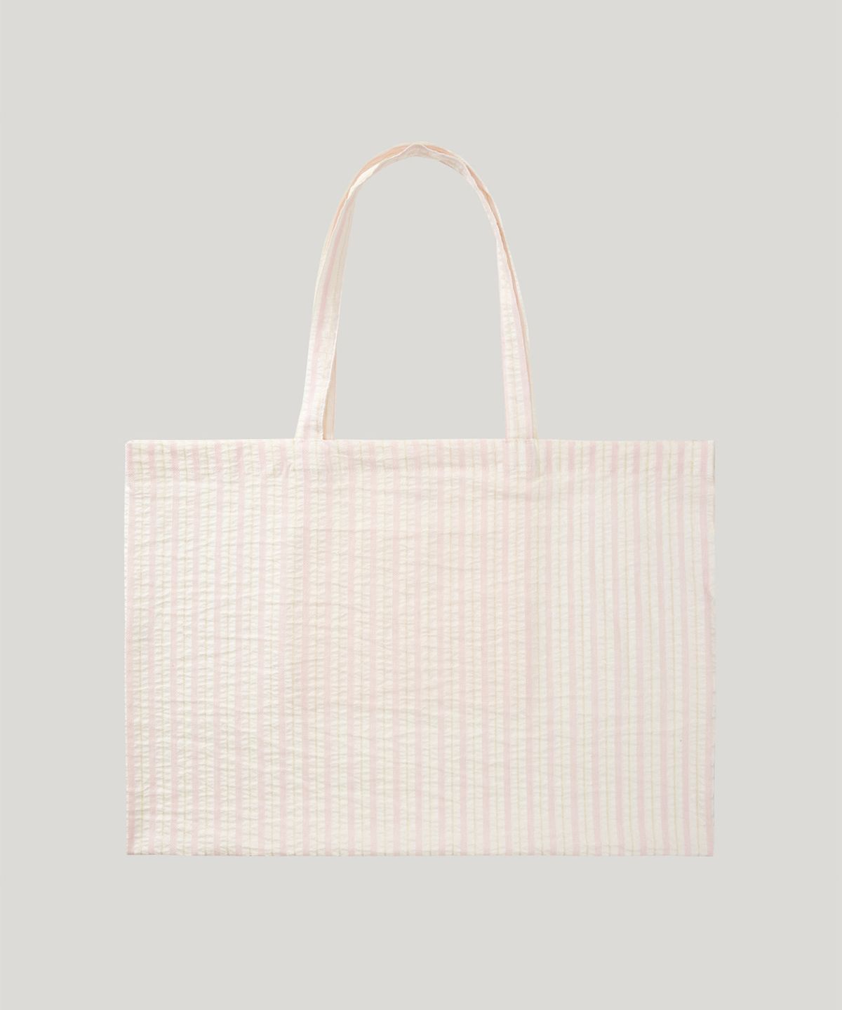 포에트서울(POETSEOUL) seersucker logo tote bag_pink
