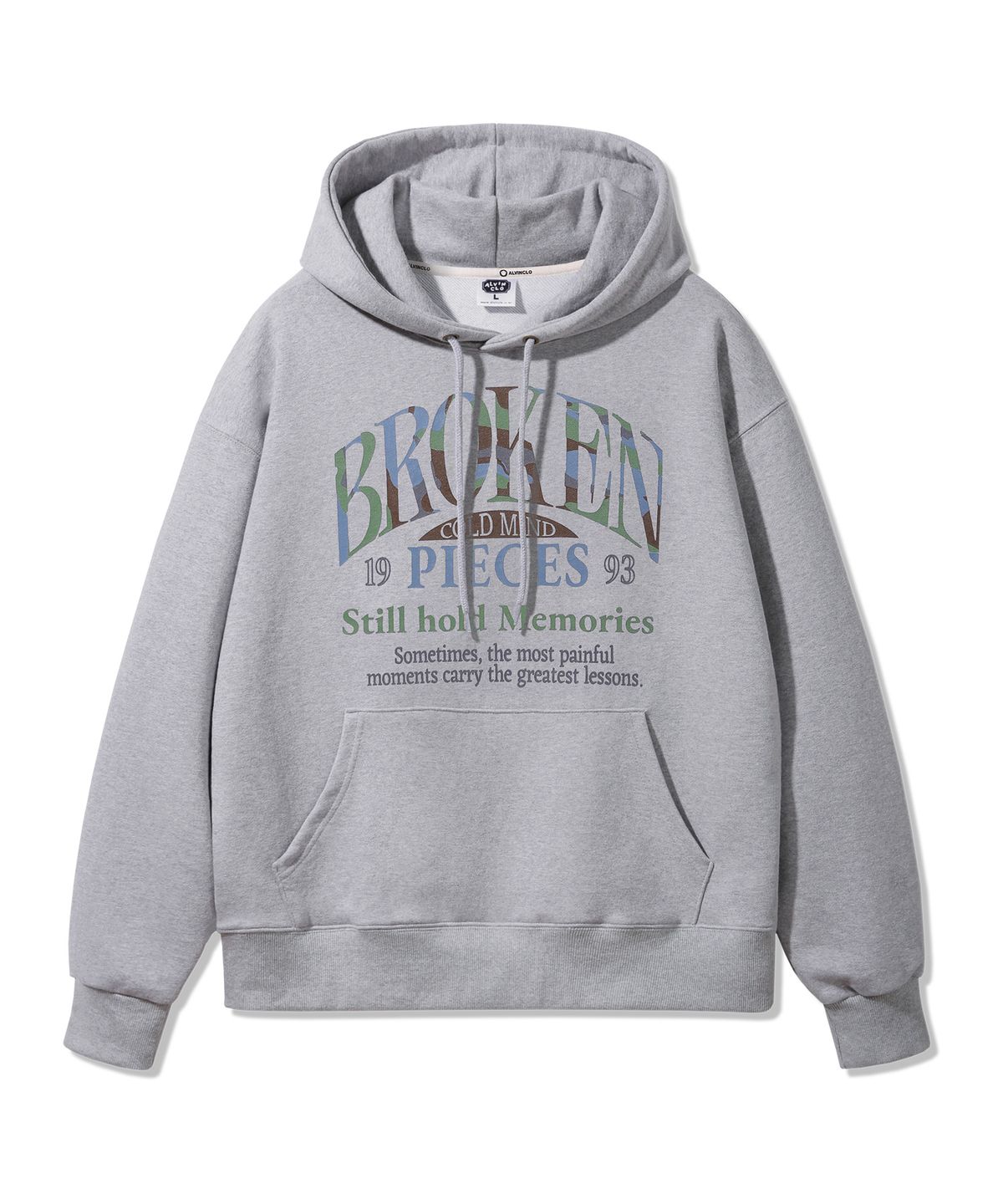 앨빈클로(ALVINCLO) BROKEN CAMO 오버핏 후드티 AVH289 (3 COLOR)