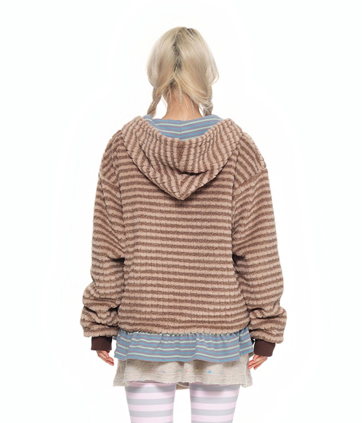 유쓰배쓰(YOUTHBATH) Button-Up Hooded Jumper_beige